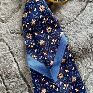 Tory Burch Blue Floral Scarf